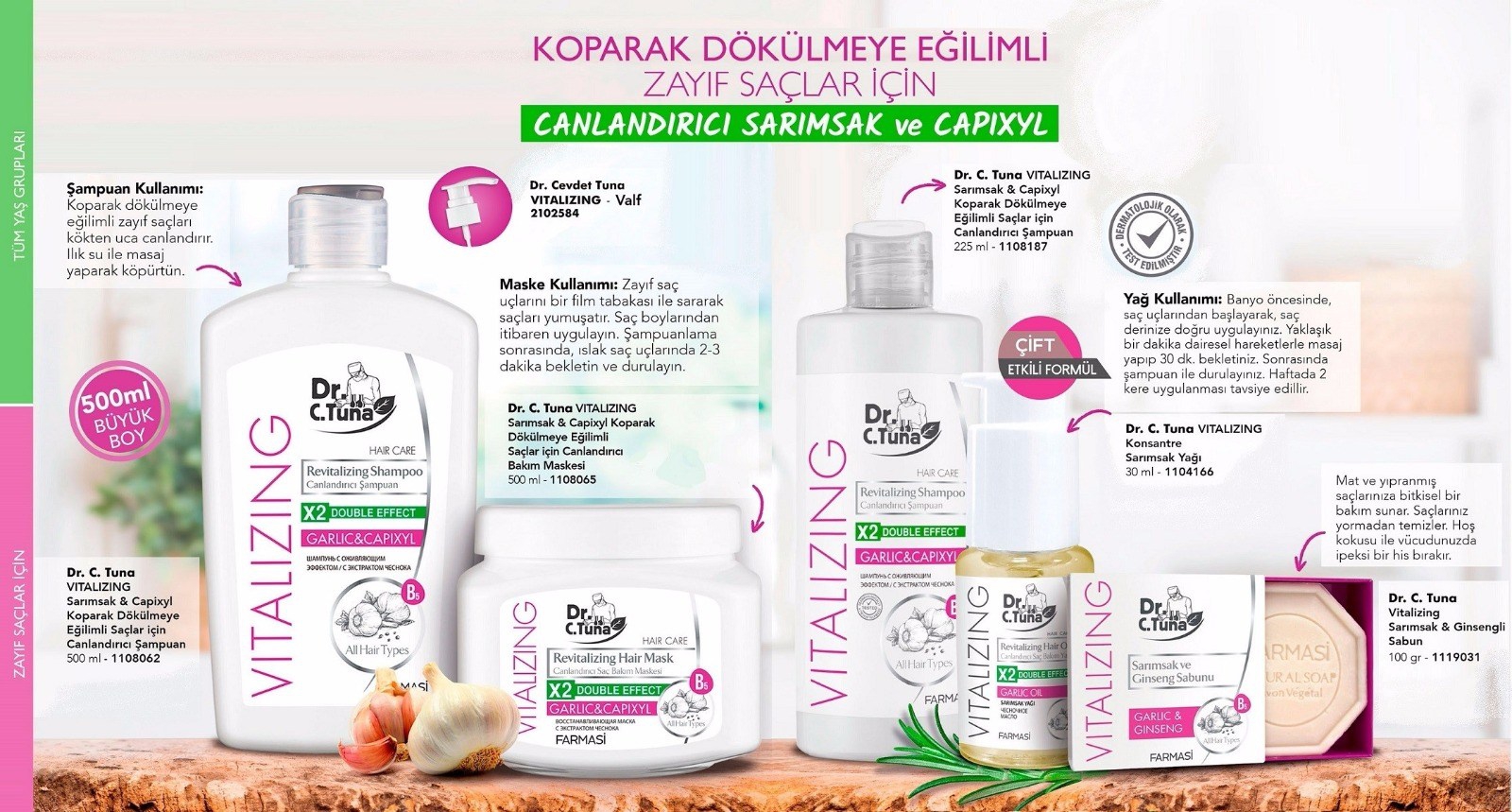 VITALIZING SARIMSAKLI SAÇ ÜRÜNLERİ